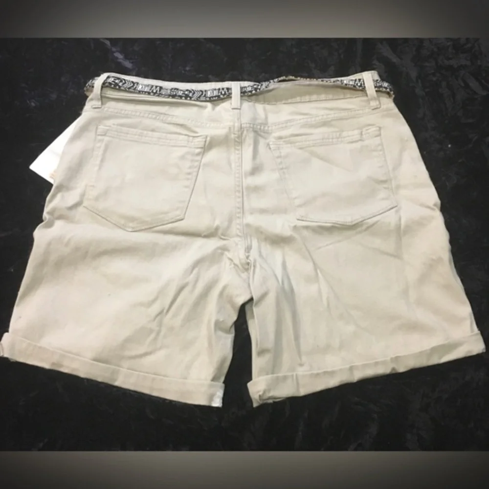 Riders by Lee- Mid Rise Tan Shorts. Size 12
